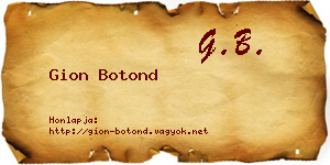 Gion Botond névjegykártya